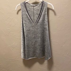 Zara Silver/Gray Heathered Tank - S